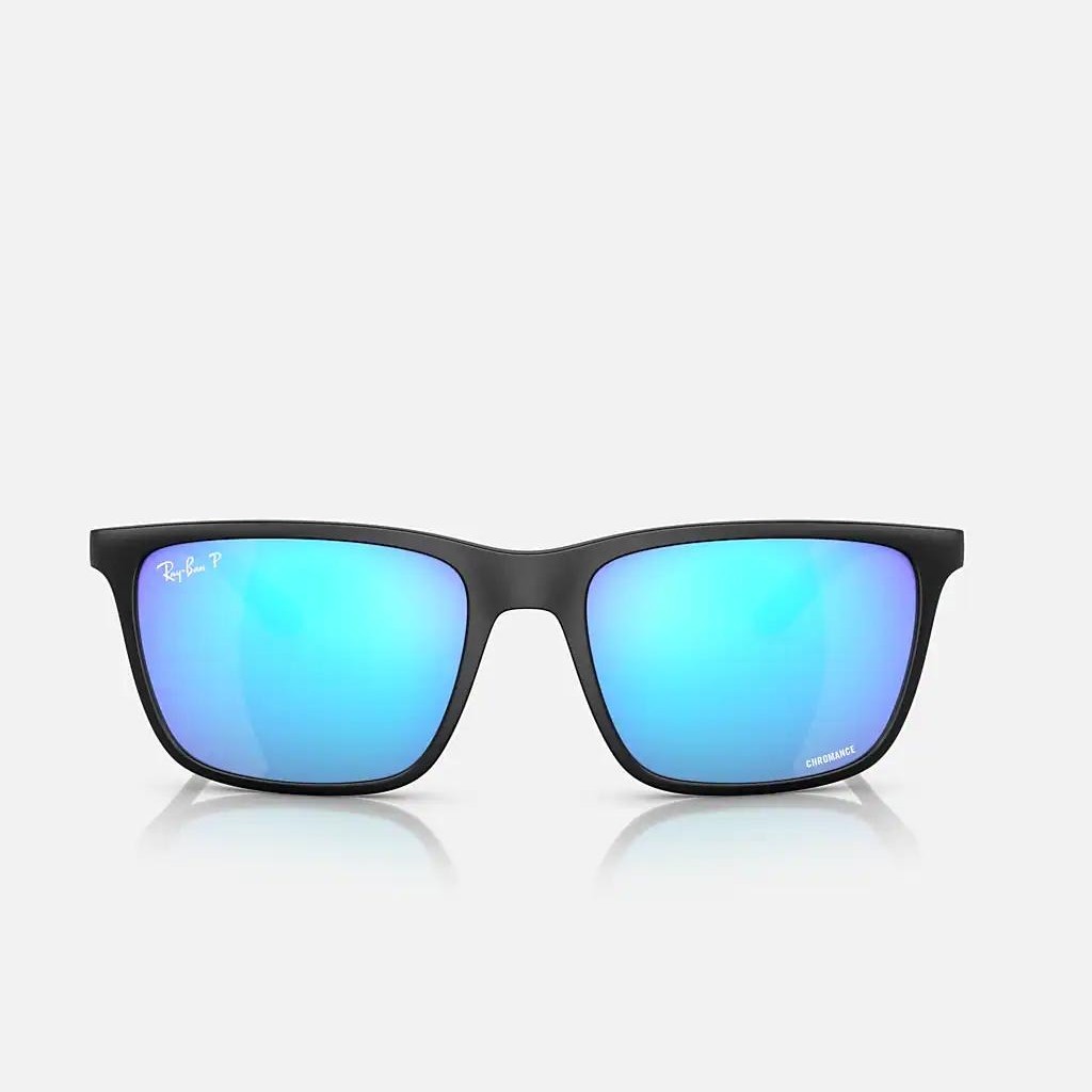 Kính Ray-Ban Rb4385 Đen Nhám Xanh Dương Sáng