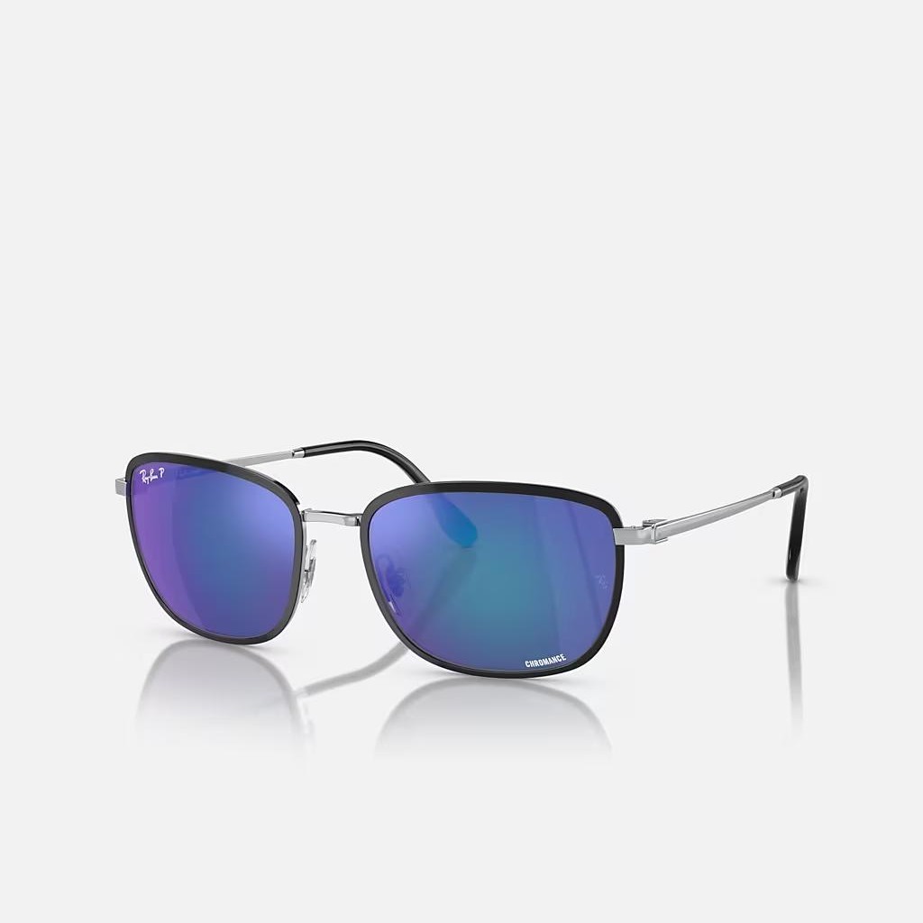 Kính Ray-Ban Rb3705 Chromance Bạc Xanh Lá