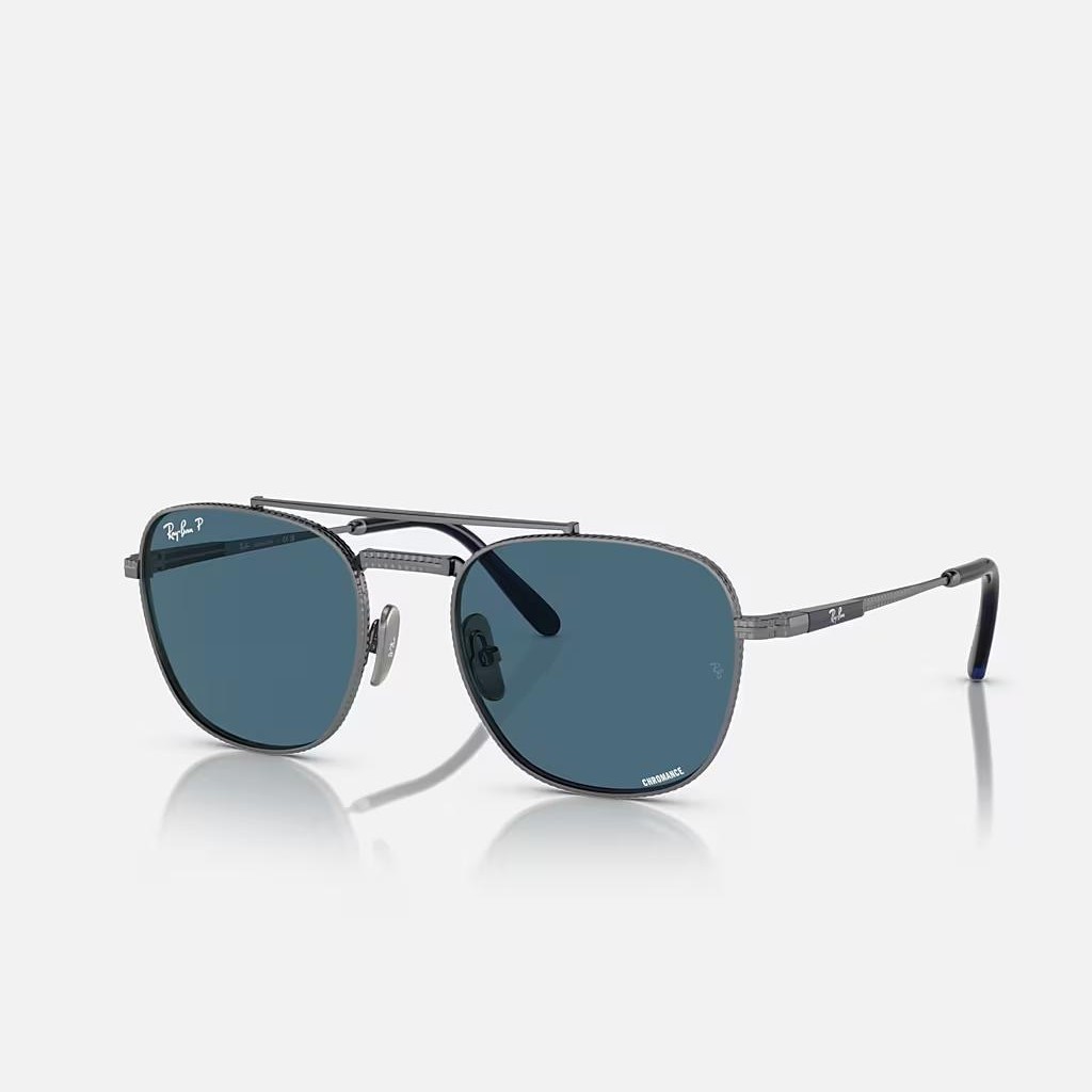 Kính Ray-Ban Frank Ii Titanium Xám Xanh Dương