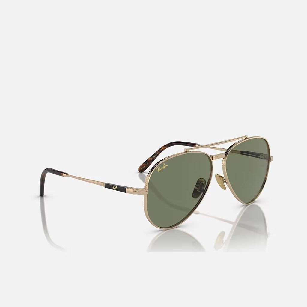 Kính Ray-Ban Aviator Ii Titanium Vàng Xanh Lá