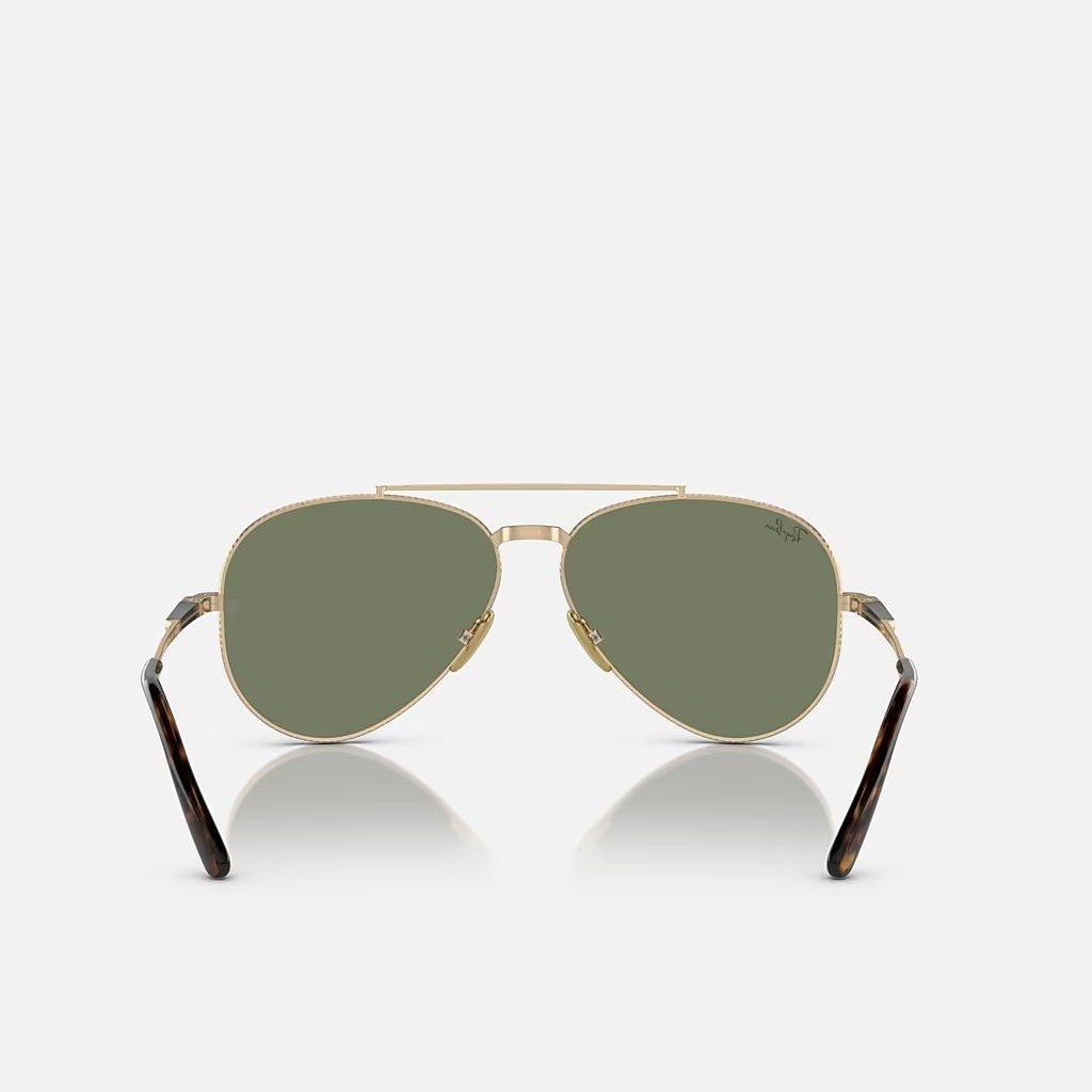 Kính Ray-Ban Aviator Ii Titanium Vàng Xanh Lá