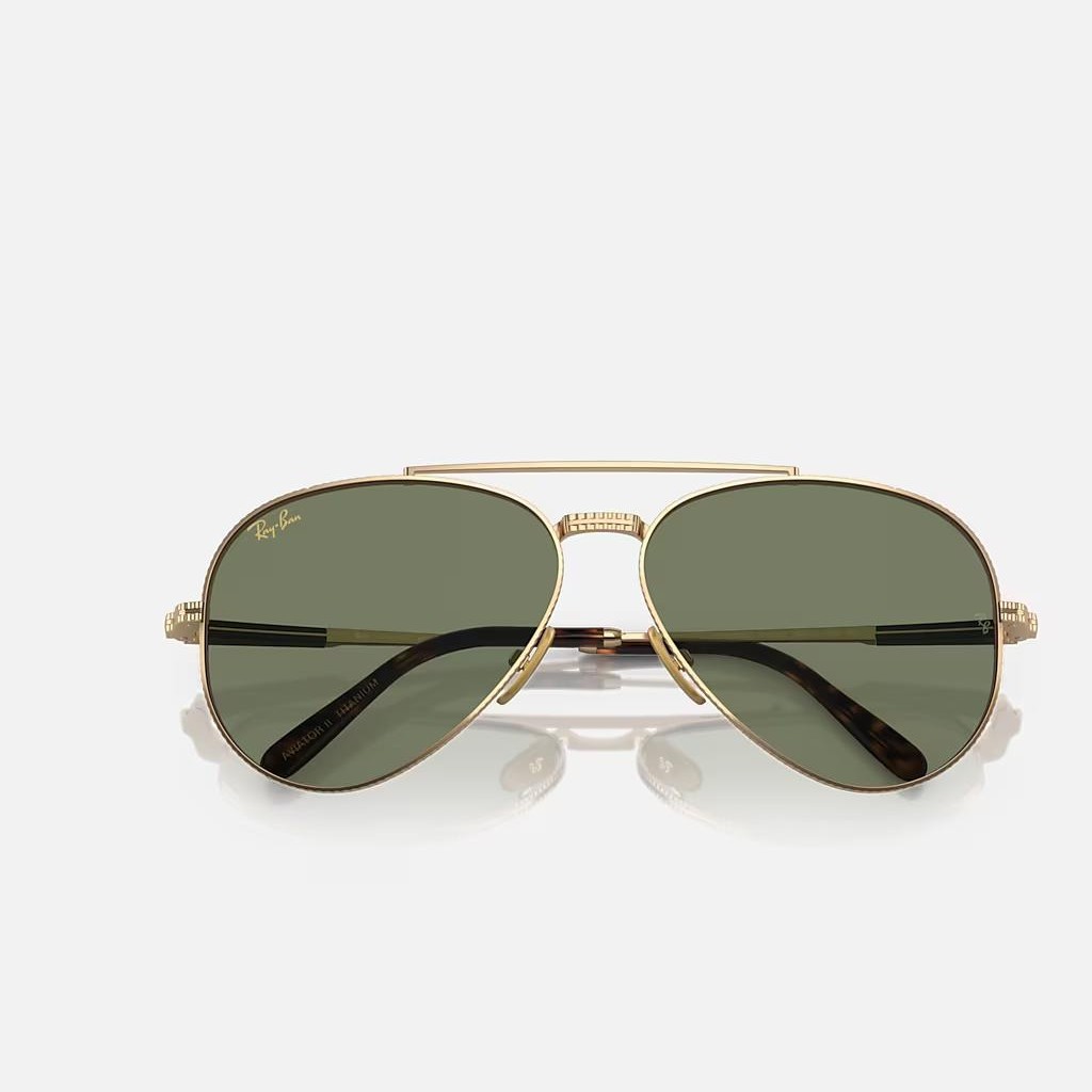 Kính Ray-Ban Aviator Ii Titanium Vàng Xanh Lá