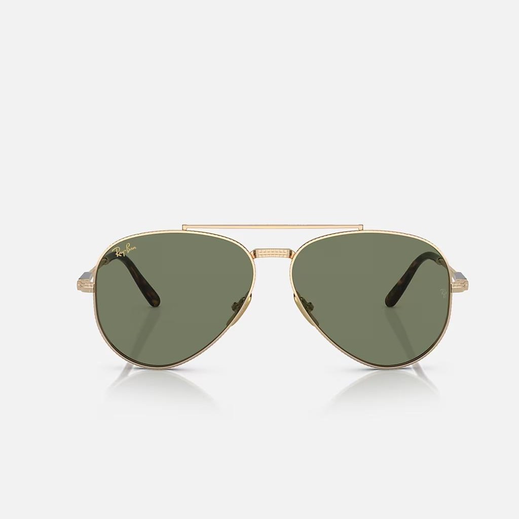 Kính Ray-Ban Aviator Ii Titanium Vàng Xanh Lá