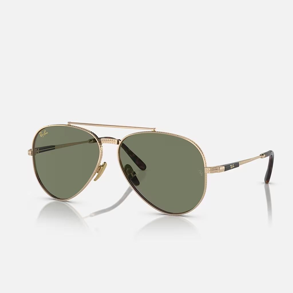 Kính Ray-Ban Aviator Ii Titanium Vàng Xanh Lá