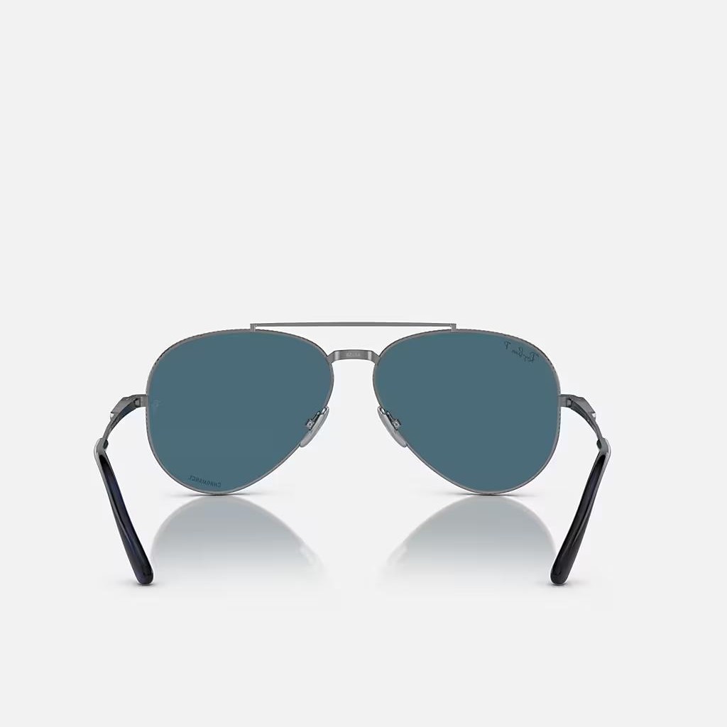 Kính Ray-Ban Aviator Ii Titanium Xám Xanh Dương