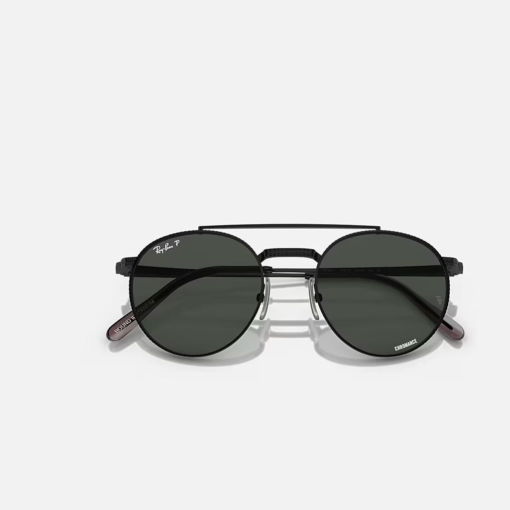 Kính Ray-Ban Round Ii Titanium Đen Xám Đậm