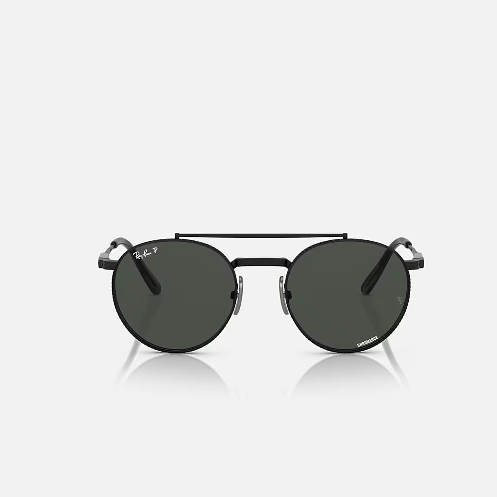 Kính Ray-Ban Round Ii Titanium Đen Xám Đậm