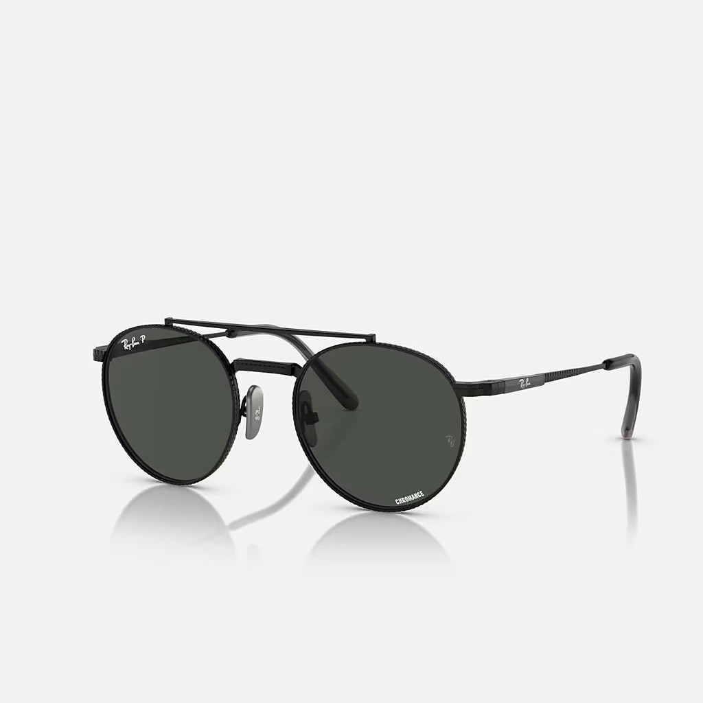 Kính Ray-Ban Round Ii Titanium Đen Xám Đậm