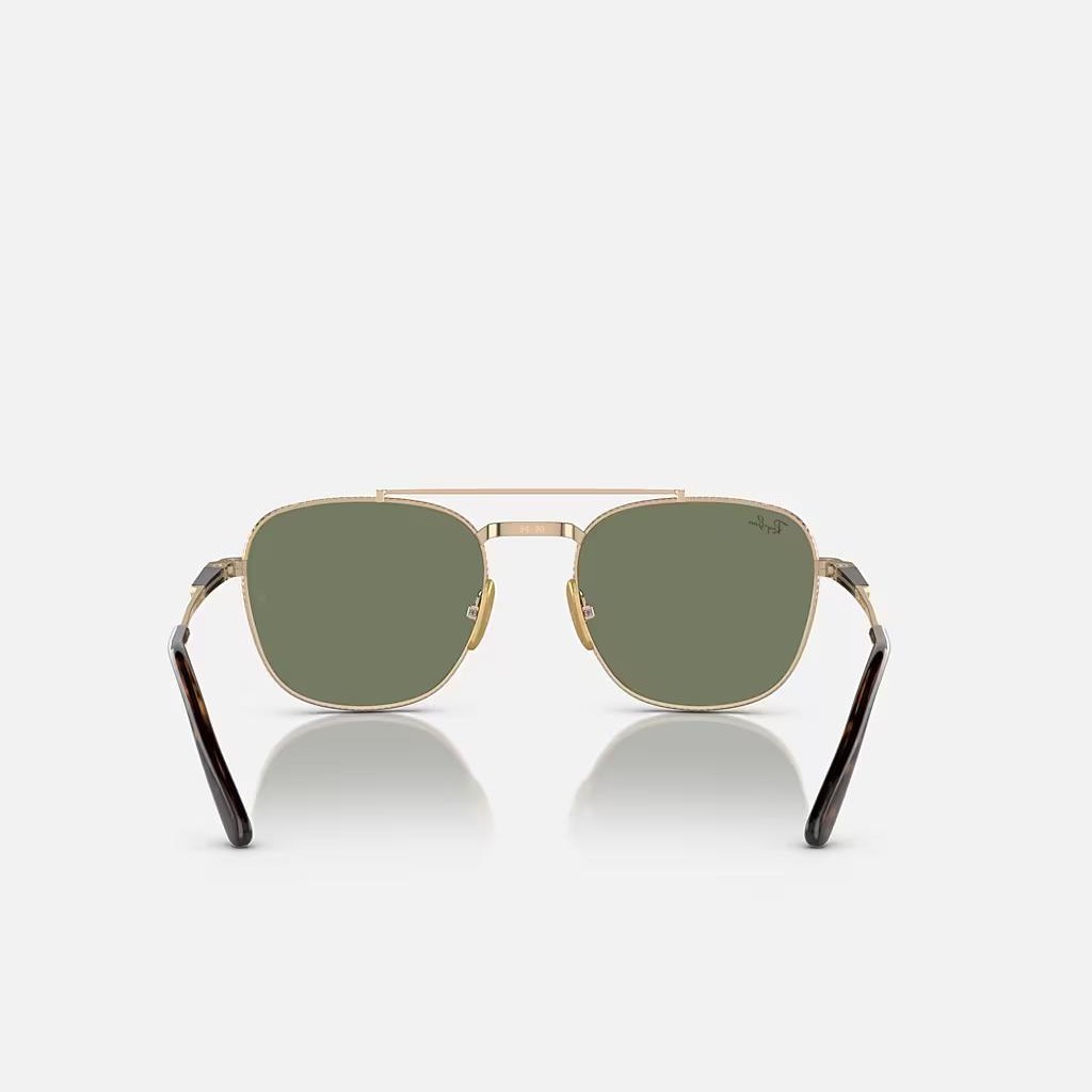 Kính Ray-Ban Frank Ii Titanium Vàng Xanh Lá