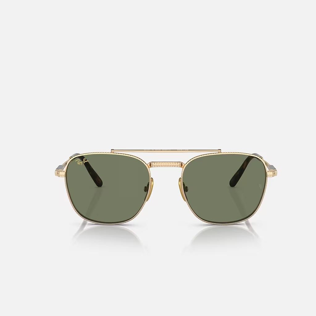 Kính Ray-Ban Frank Ii Titanium Vàng Xanh Lá