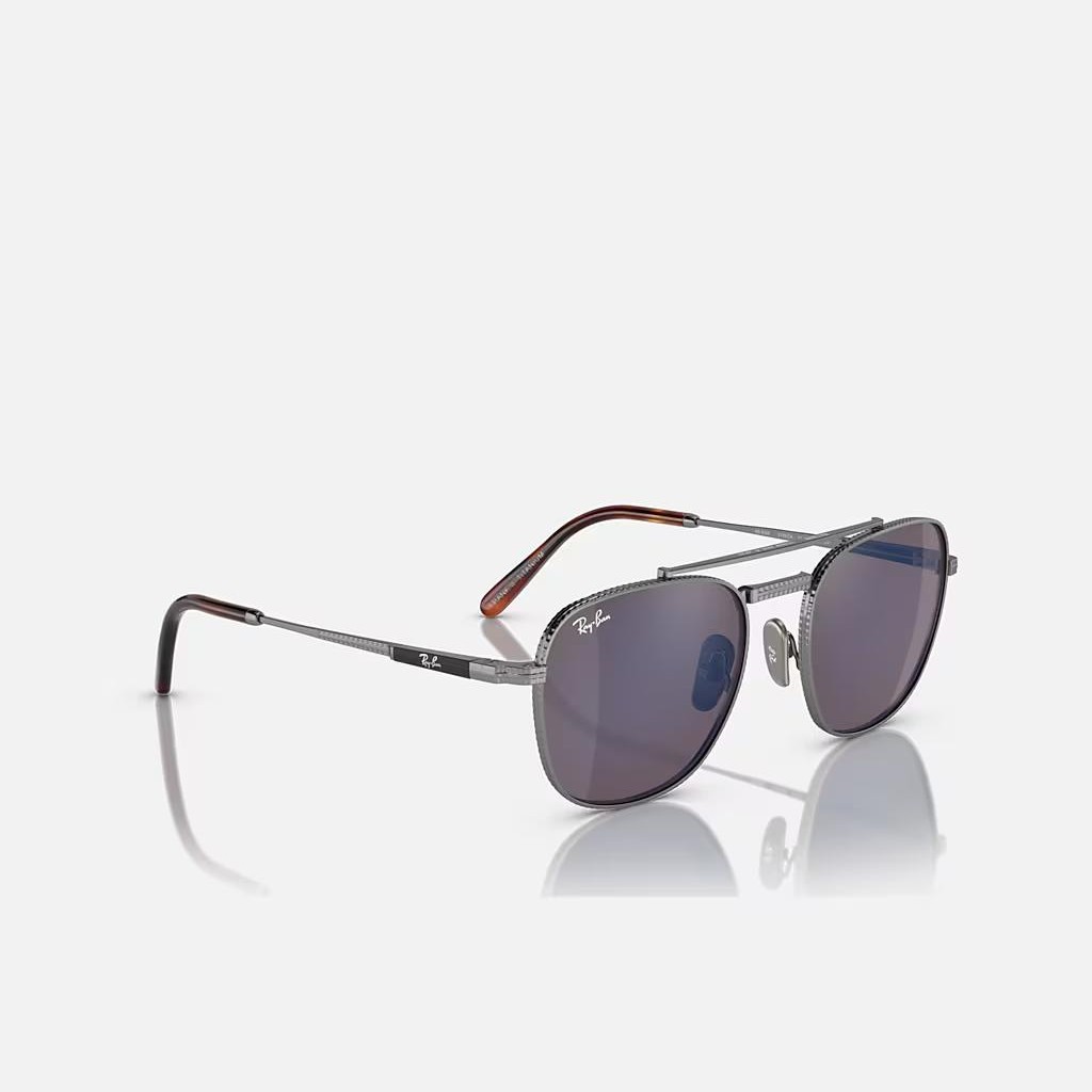 Kính Ray-Ban Frank Ii Titanium Bạc Xám Xanh Dương