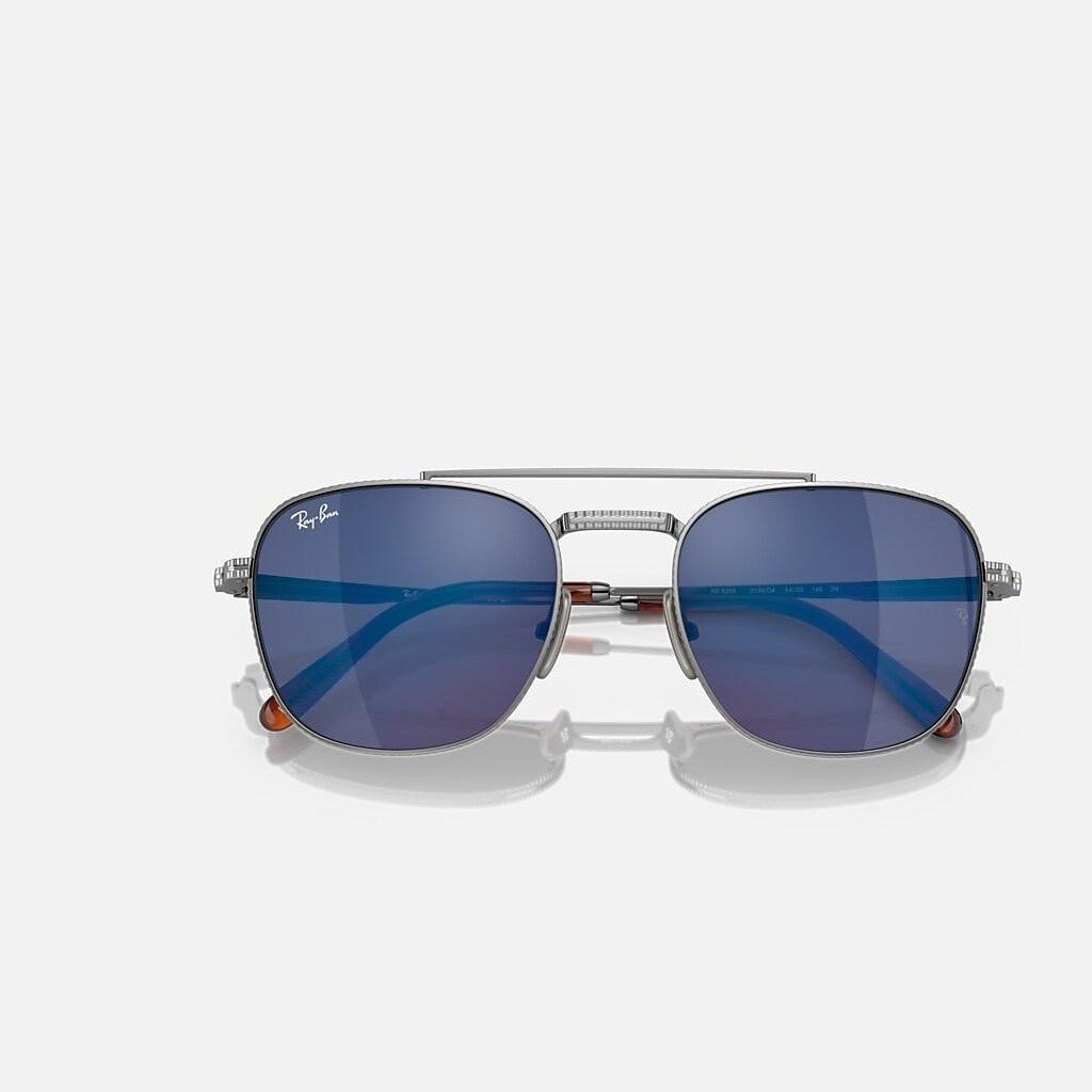 Kính Ray-Ban Frank Ii Titanium Bạc Xám Xanh Dương