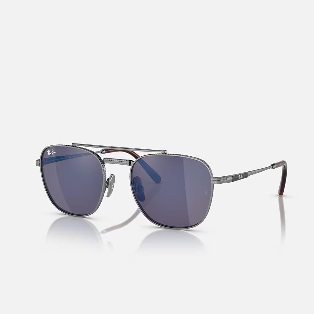 Kính Ray-Ban Frank Ii Titanium Bạc Xám Xanh Dương