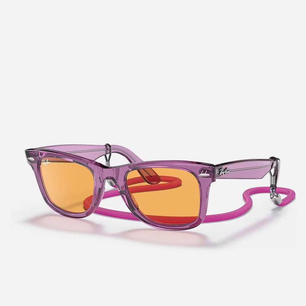 Kính Ray-Ban Original Wayfarer Colorblock Tím Cam