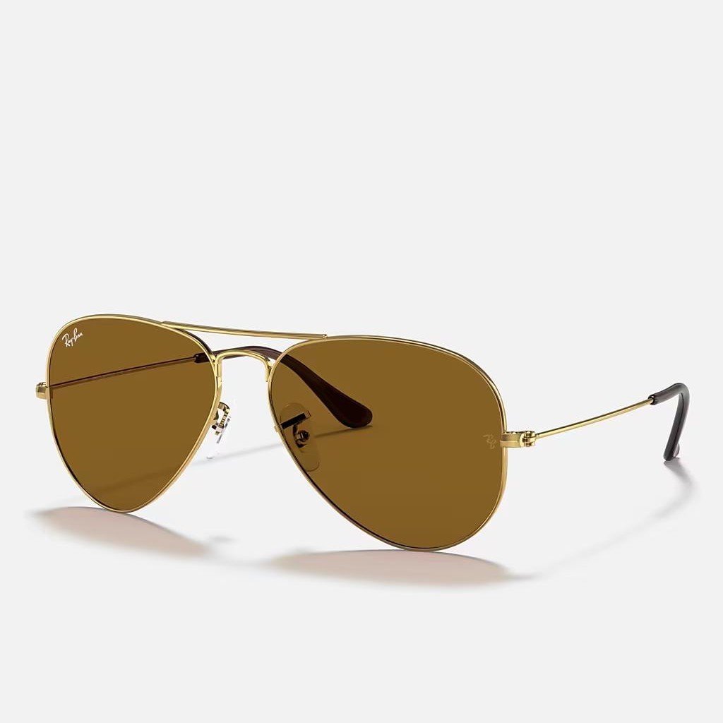 Kính Ray-Ban Aviator Classic Vàng Nâu