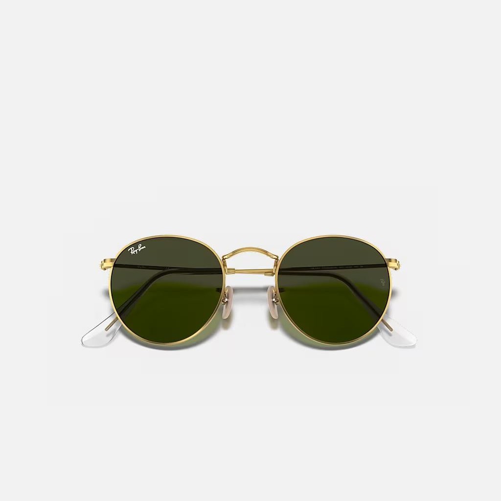 Kính Ray-Ban Round Metal Vàng Xanh Lá