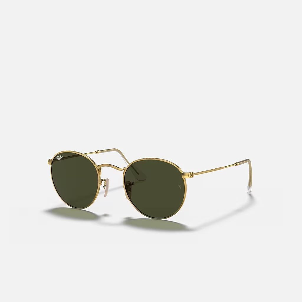 Kính Ray-Ban Round Metal Vàng Xanh Lá