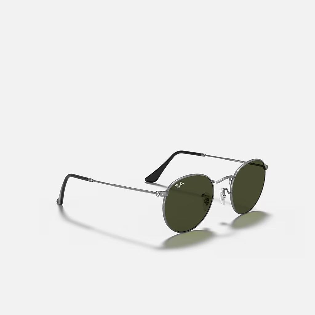 Kính Ray-Ban Round Metal Xám Nhám Xanh Lá