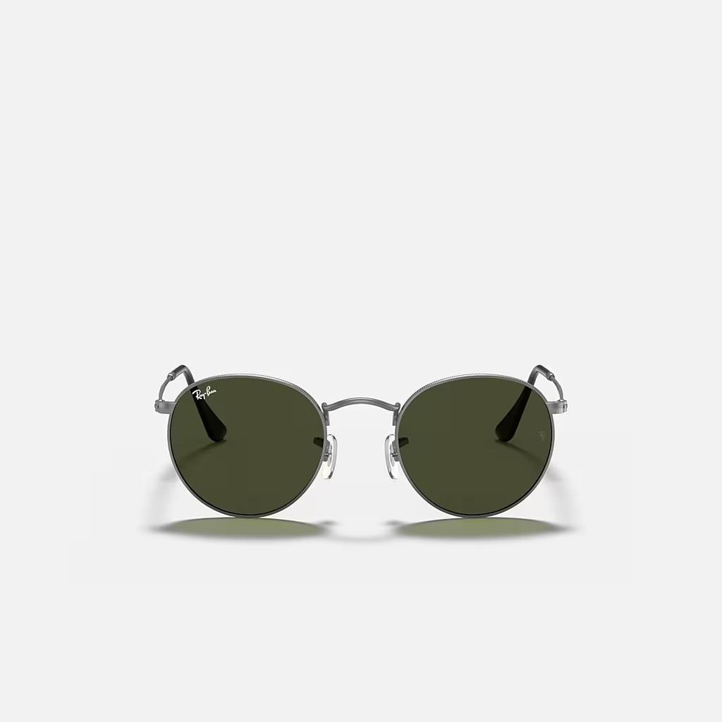 Kính Ray-Ban Round Metal Xám Nhám Xanh Lá