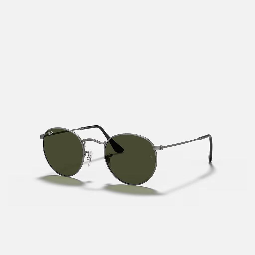 Kính Ray-Ban Round Metal Xám Nhám Xanh Lá