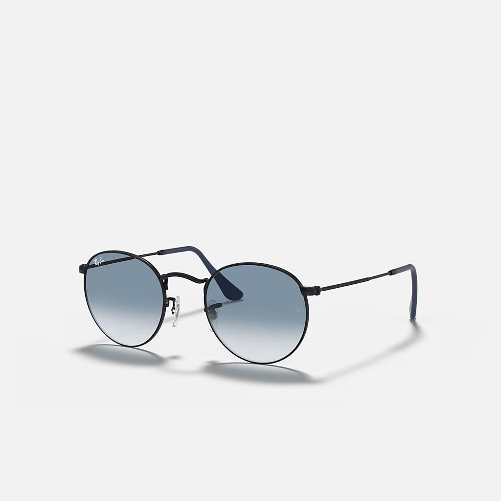 Kính Ray-Ban Round Metal Đen Nhám Xanh Dương