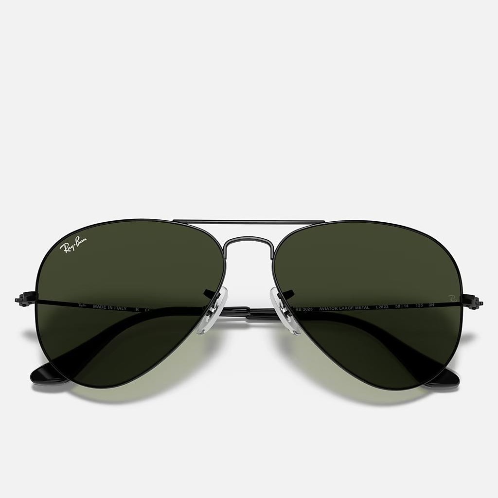 Kính Ray-Ban Aviator Classic Đen Xanh Lá