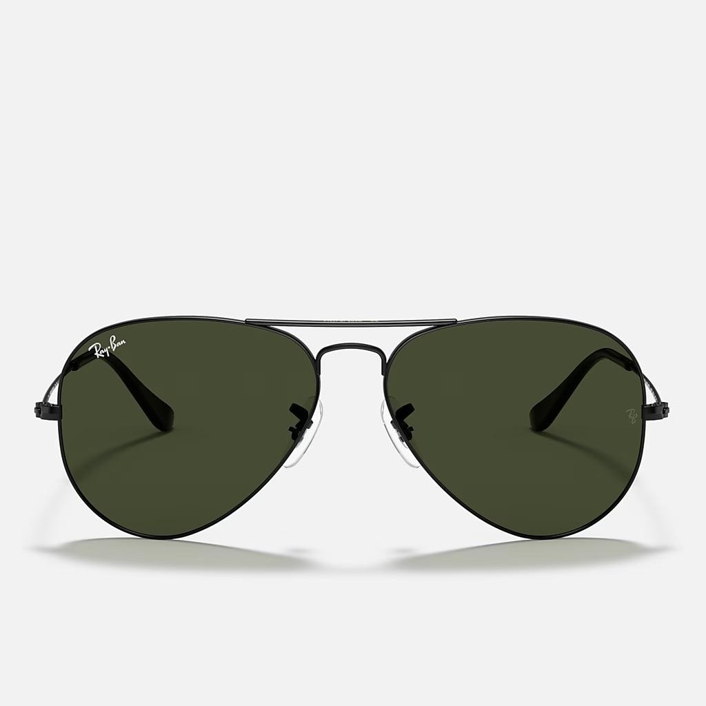 Kính Ray-Ban Aviator Classic Đen Xanh Lá