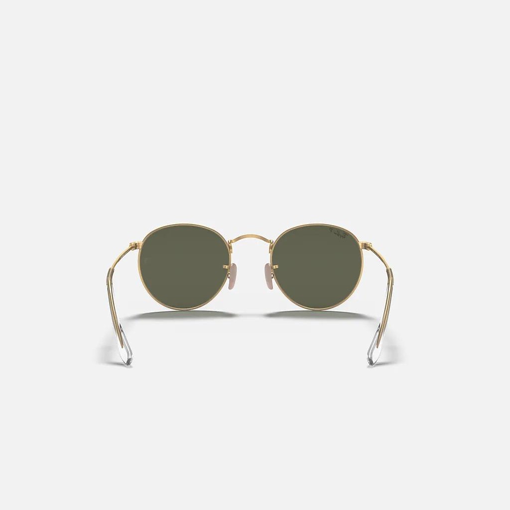 Kính Ray-Ban Round Metal Vàng Nhám Xanh Lá