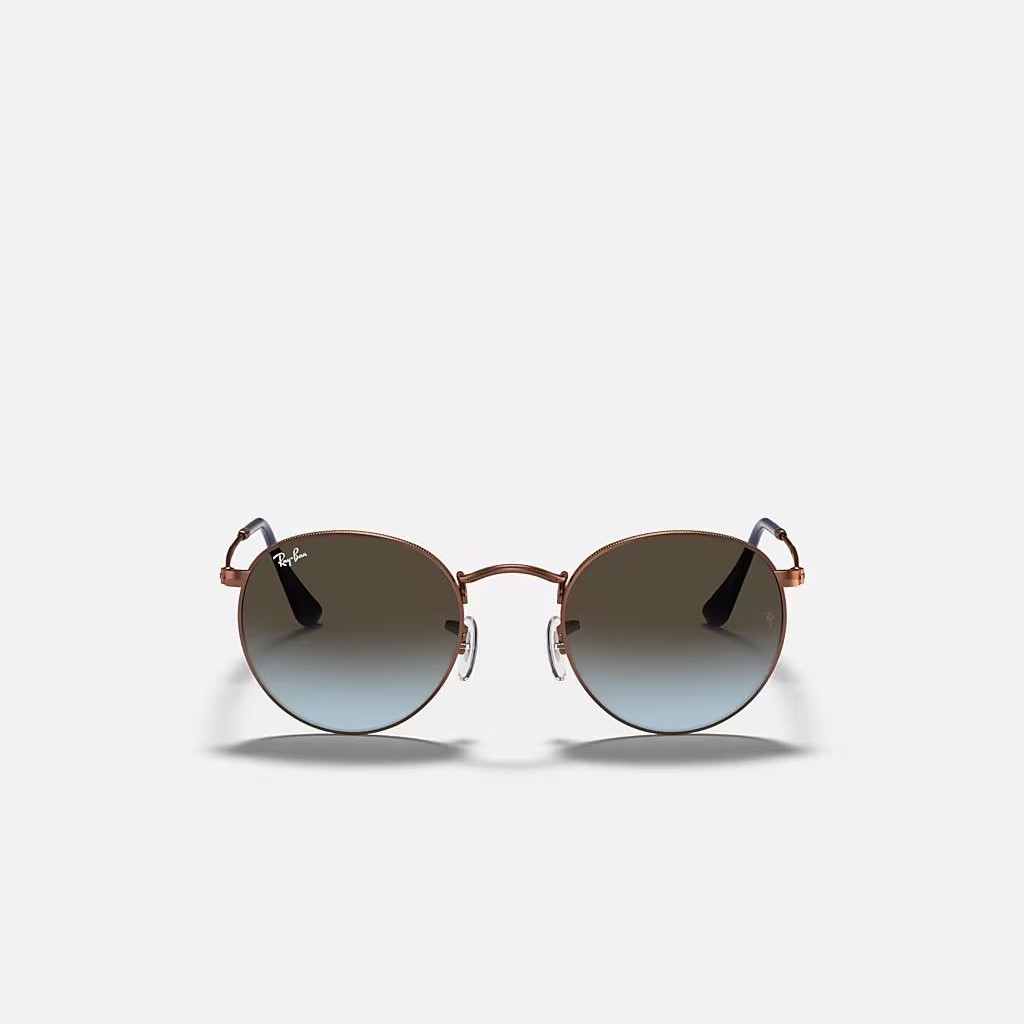 Kính Ray-Ban Round Metal Nâu Xanh Dương