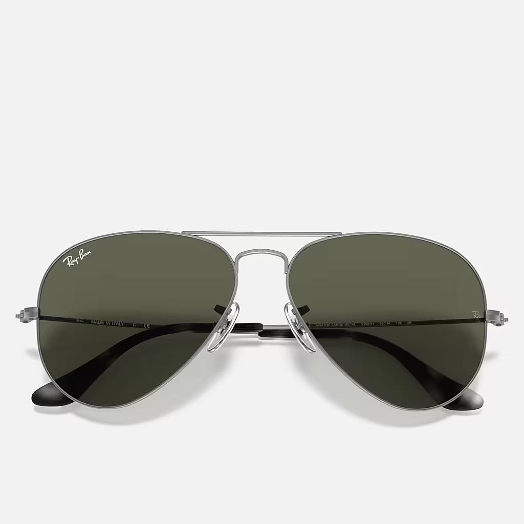 Kính Ray-Ban Aviator Classic Xám Nhám Xanh Lá