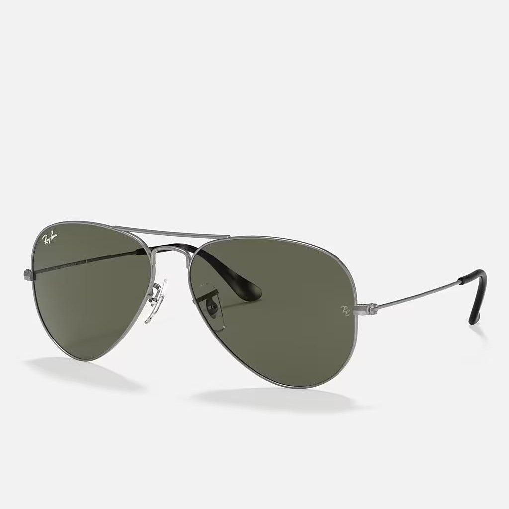 Kính Ray-Ban Aviator Classic Xám Nhám Xanh Lá