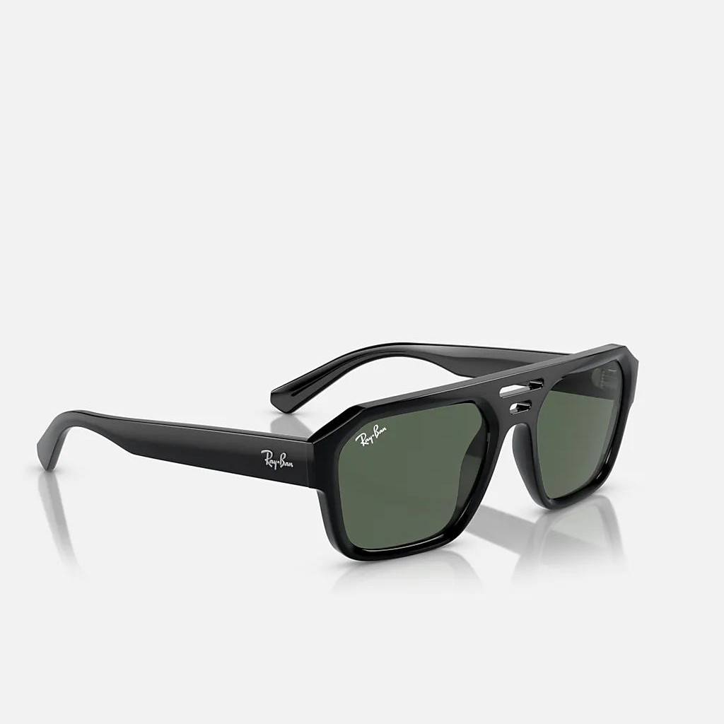 Kính Ray-Ban Corrigan Bio-Based Đen Xanh Lá