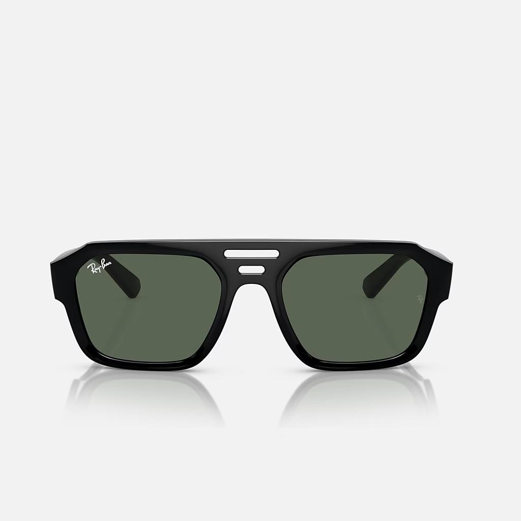 Kính Ray-Ban Corrigan Bio-Based Đen Xanh Lá