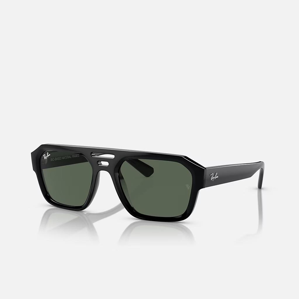 Kính Ray-Ban Corrigan Bio-Based Đen Xanh Lá