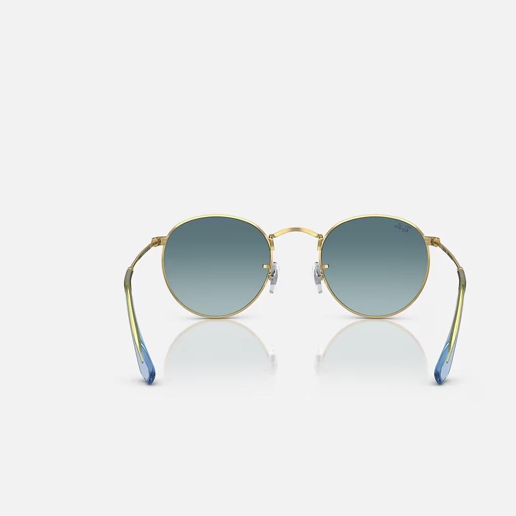 Kính Ray-Ban Round Metal Vàng Xanh Dương