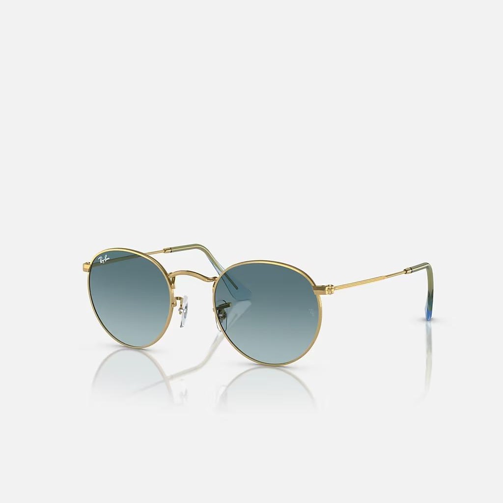 Kính Ray-Ban Round Metal Vàng Xanh Dương