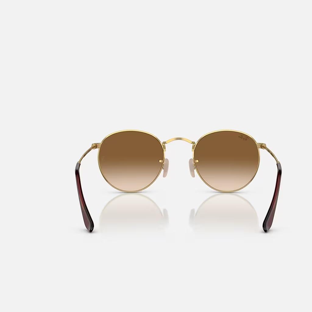 Kính Ray-Ban Round Metal Vàng Nâu Đậm