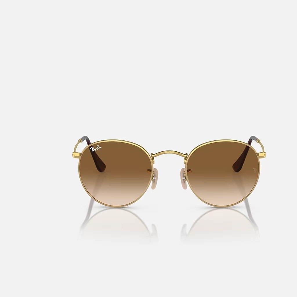 Kính Ray-Ban Round Metal Vàng Nâu Đậm