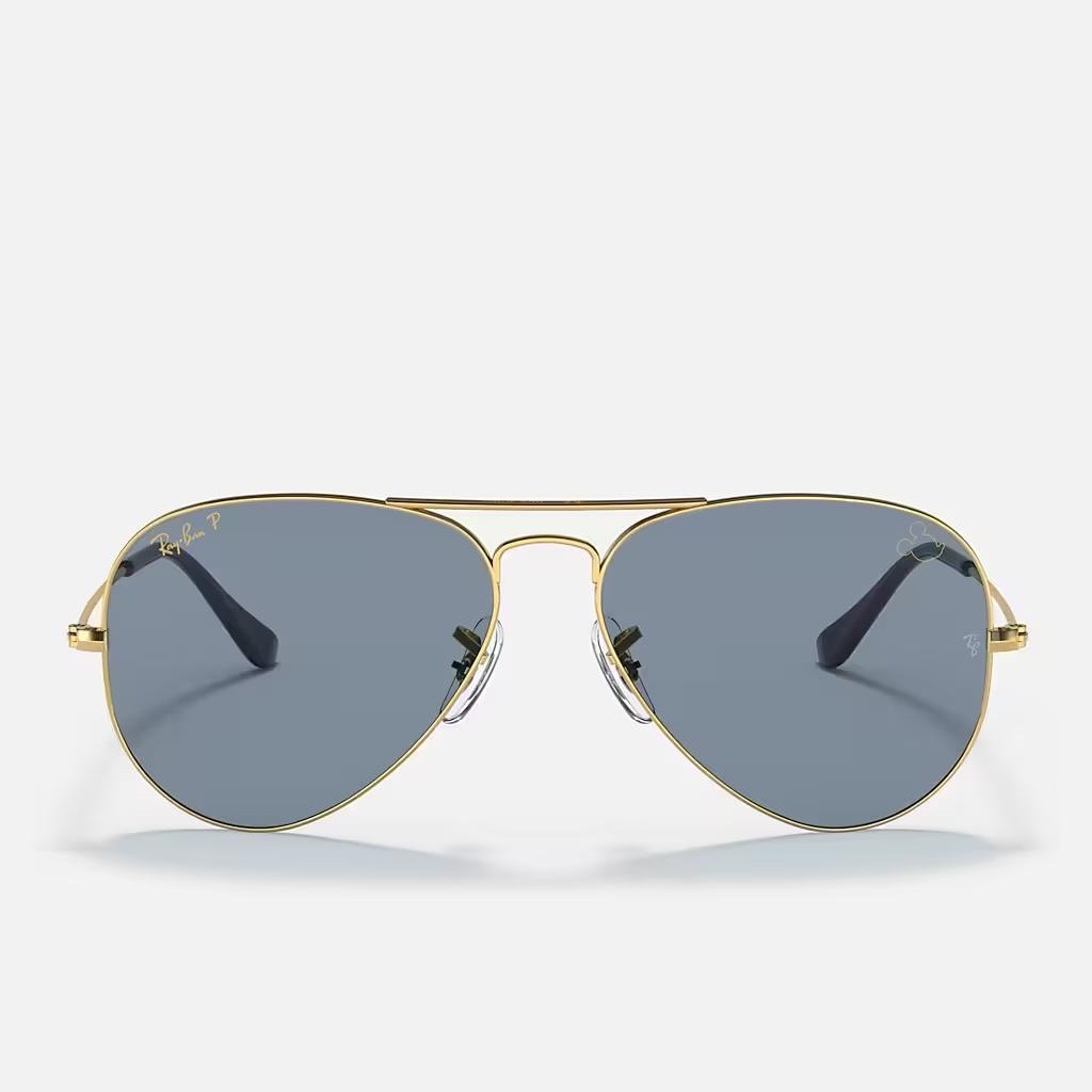 Kính Ray-Ban Aviator Mickey Wdw50 Polarized Vàng Xanh Dương