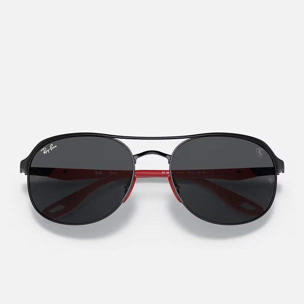 Kính Ray-Ban Rb3685M Scuderia Ferrari Collection Đen Nhám Xám Đậm