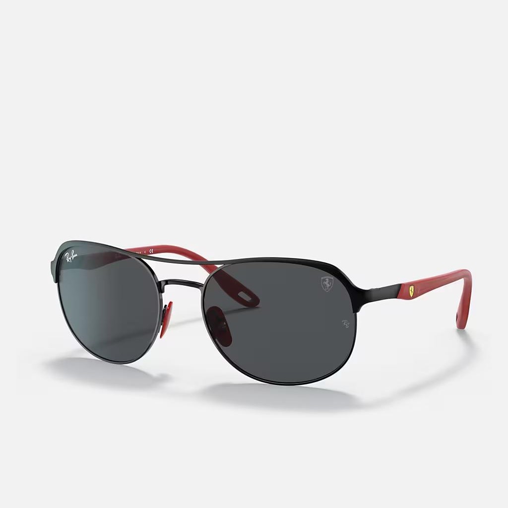 Kính Ray-Ban Rb3685M Scuderia Ferrari Collection Đen Nhám Xám Đậm