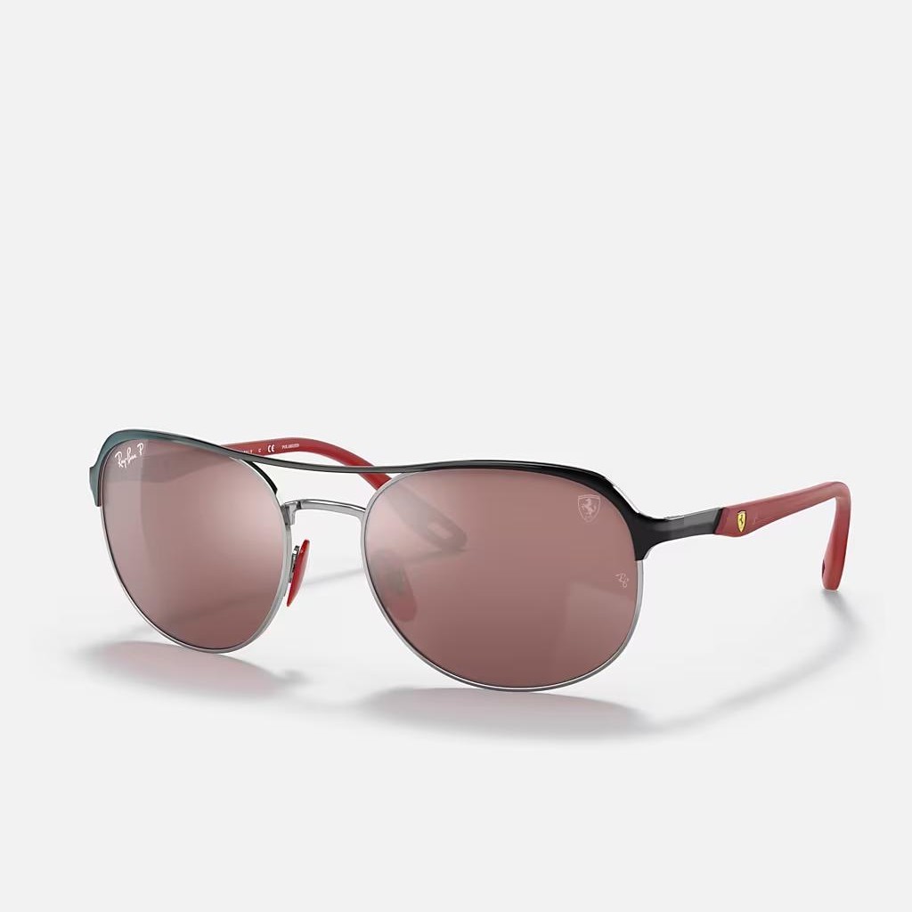 Kính Ray-Ban Rb3685M Scuderia Ferrari Collection Đen Bạc