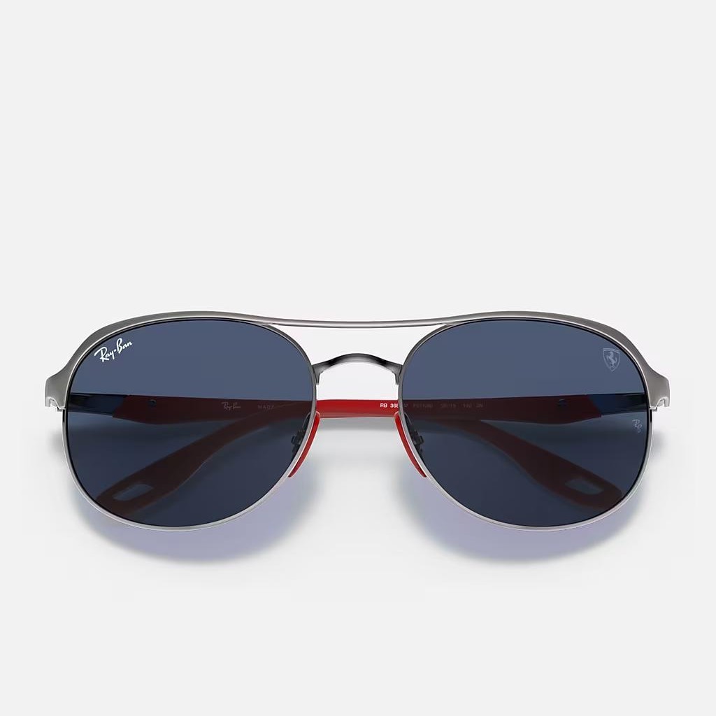 Kính Ray-Ban Rb3685M Scuderia Ferrari Collection Xám Xanh Dương Đậm