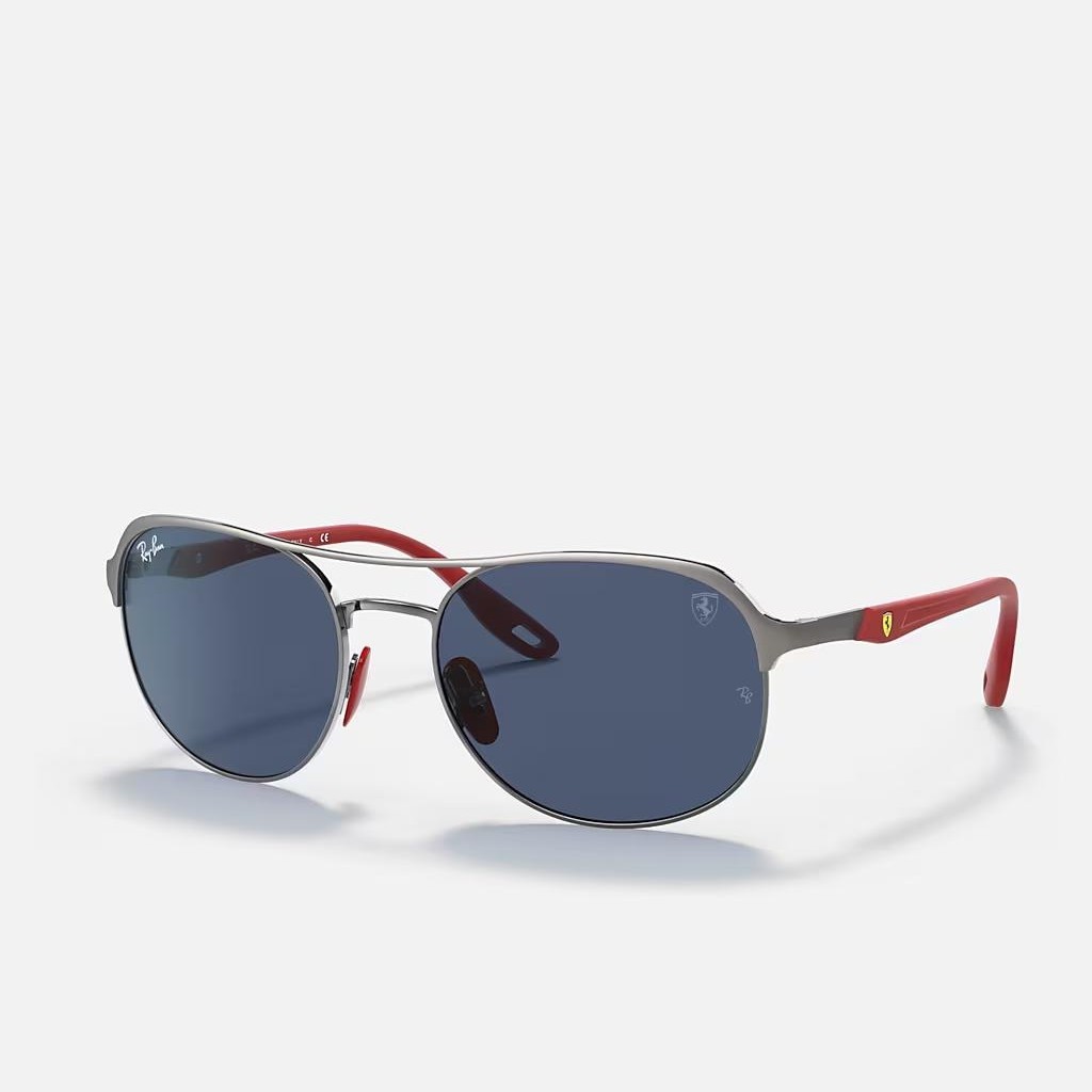 Kính Ray-Ban Rb3685M Scuderia Ferrari Collection Xám Xanh Dương Đậm