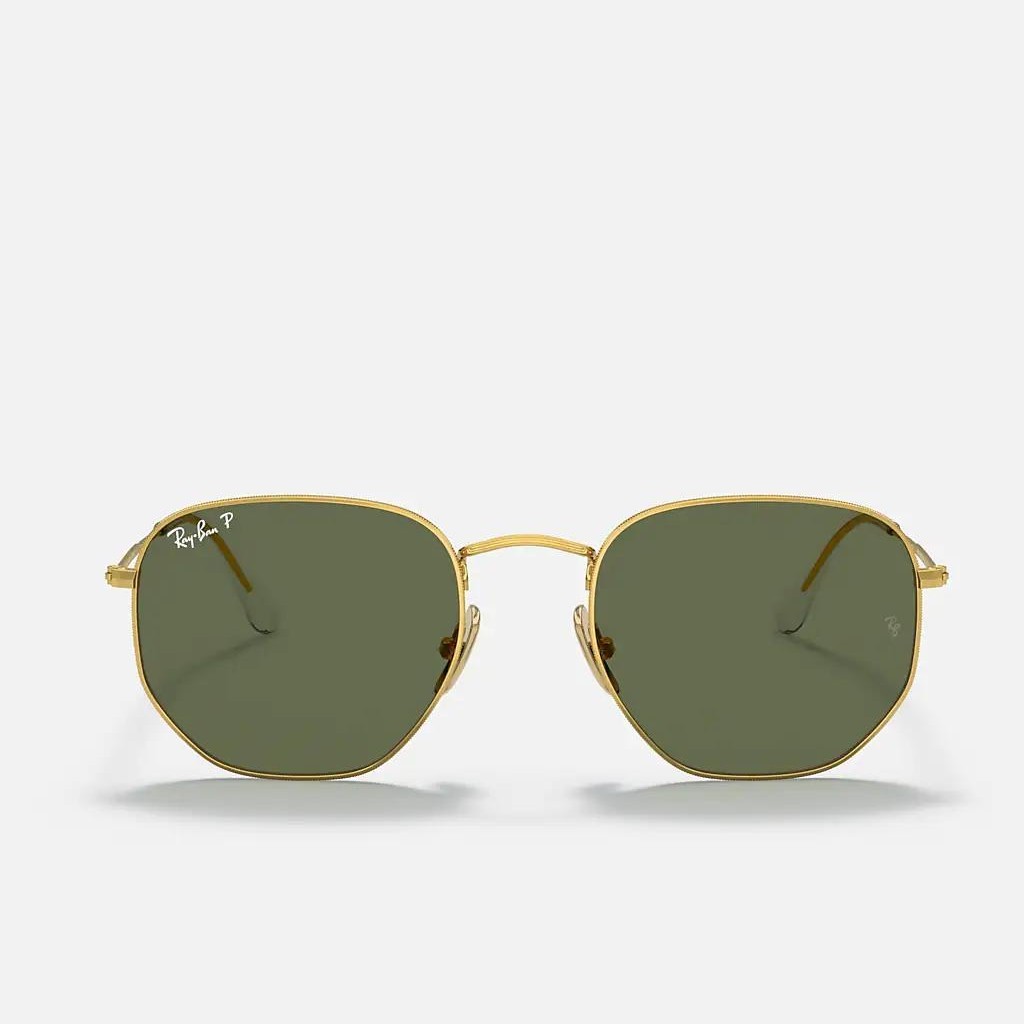 Kính Ray-Ban Hexagonal Titanium Polarized Vàng Xanh Lá