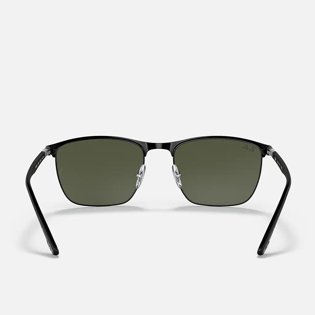 Kính Ray-Ban Rb3686 Đen Nhám Xanh Lá