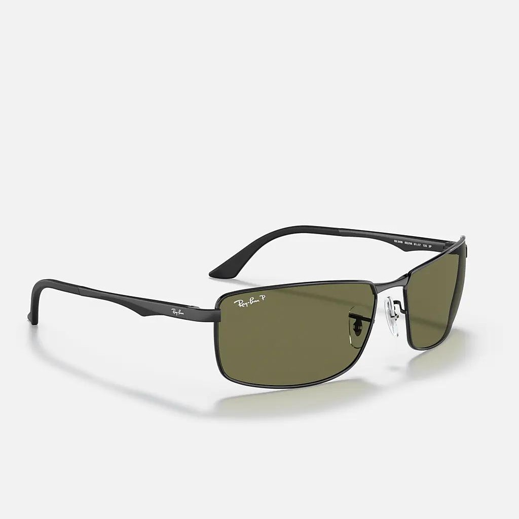 Kính Ray-Ban Rb3498 Polarized Đen Xanh Lá