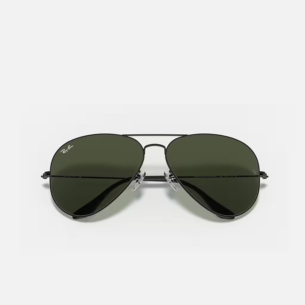 Kính Ray-Ban Aviator Large Metal II Đen Xanh Lá