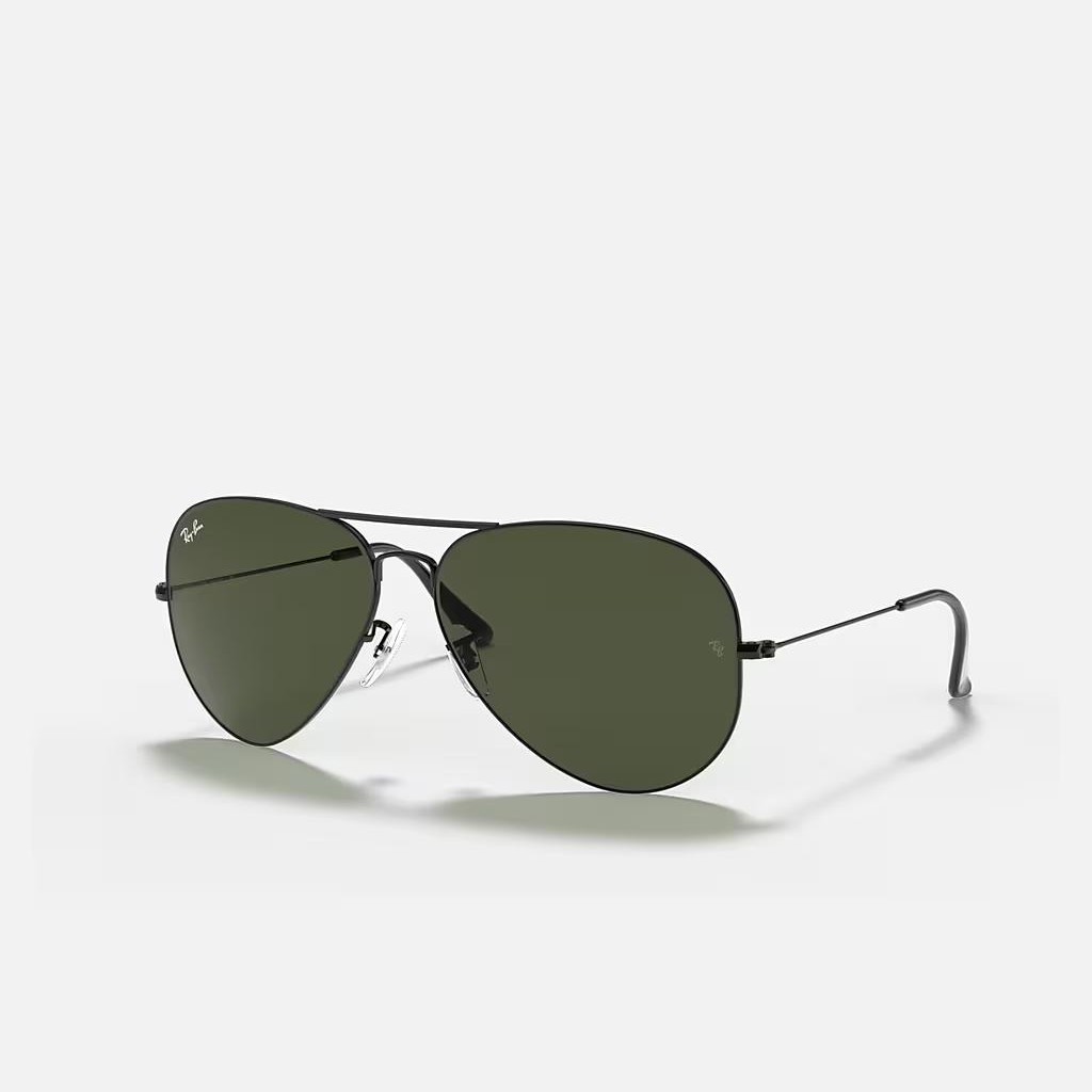 Kính Ray-Ban Aviator Large Metal II Đen Xanh Lá