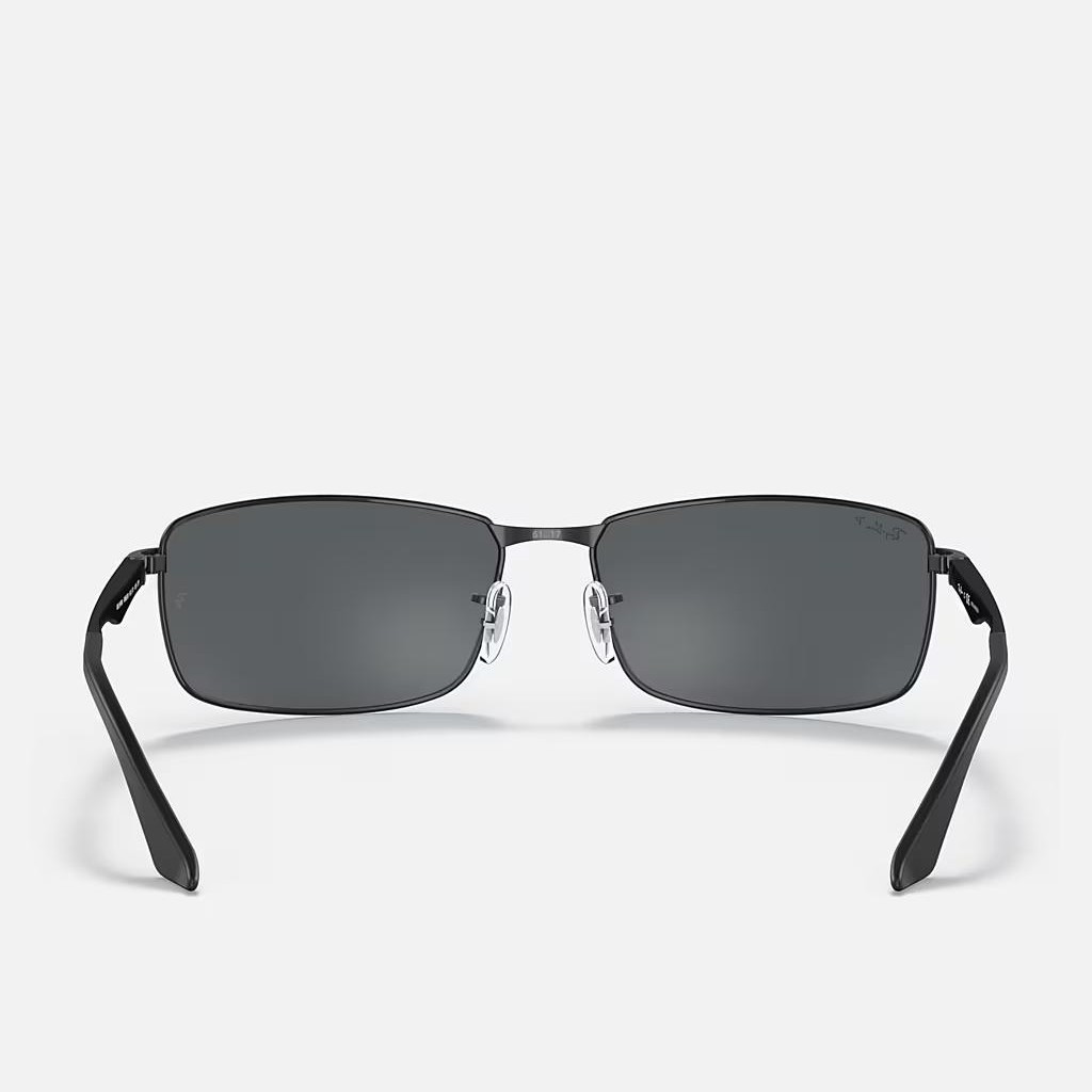 Kính Ray-Ban Rb3498 Polarized Đen Nhám Xám